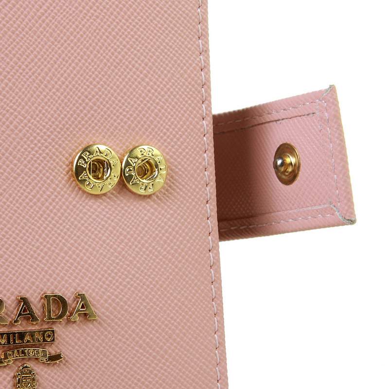 Knockoff Prada Real Leather Wallet 1138 pink - Click Image to Close